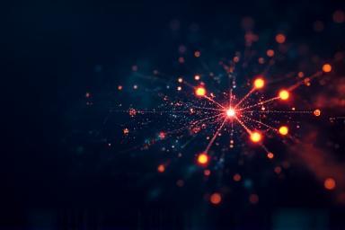Abstract visual representing technology network