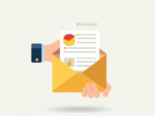 Illustration of a hand holding an envelope